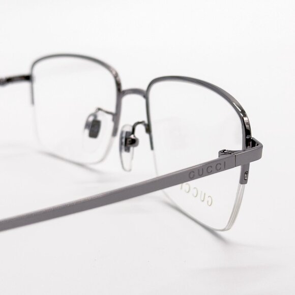 NEW GG0863OA 003 GUCCI SILVER MEN EYEGLASSES GUCCI - Picture 7 of 11